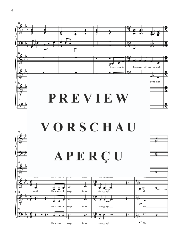Produktgalerie: Seite 5 von 8 How can I keep from singing, , Gemischter Chor und Klavier