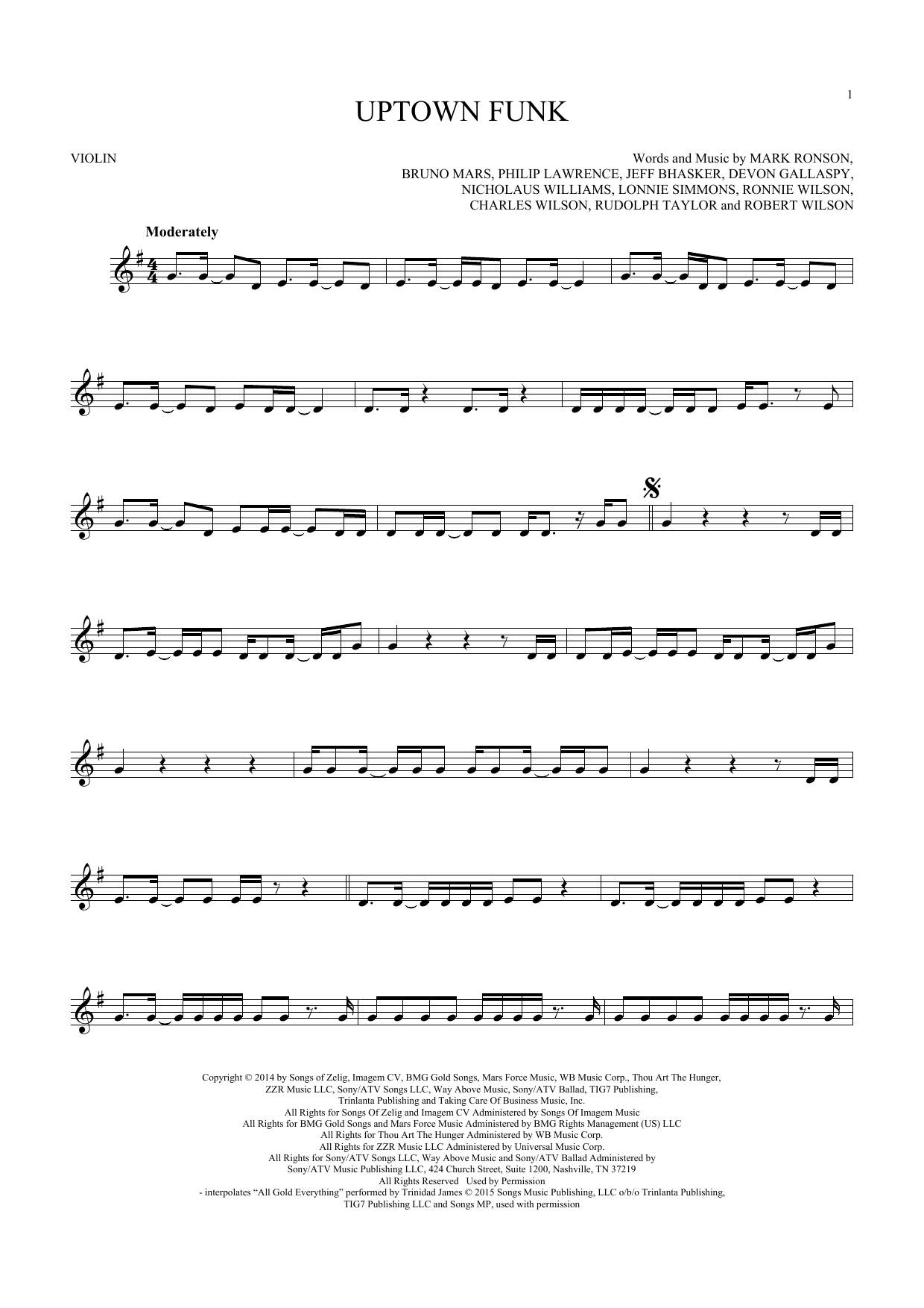 Product gallery: Page 1 of 1 Uptown Funk (feat. Bruno Mars), Mark Ronson
