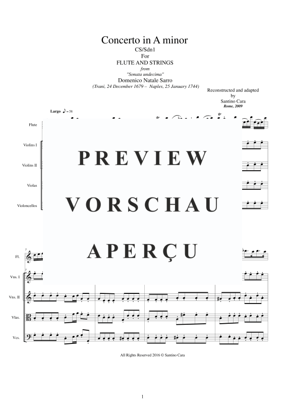 Product gallery: Page 2 of 11 Flöten Konzert in A-Moll, , Flute Solo and String Orchestra