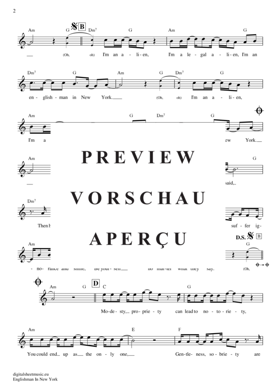 Product gallery: Page 3 of 5 Englishman in New York , Sting, (Keyboard)