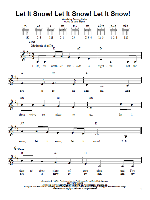 Product gallery: Page 1 of 1 Let It Snow! Let It Snow! Let It Snow!, Sammy Cahn