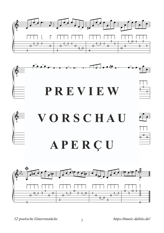 Produktgalerie: Seite 4 von 11 12 poetische Stücke, , Gitarre Solo