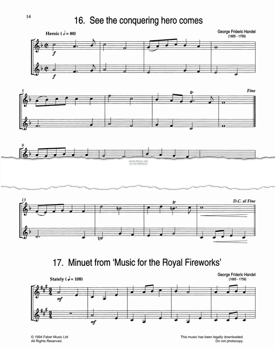 Produktgalerie: Seite 1 von 1 See, The Conquering Hero Comes, George Frideric Handel, Trompete