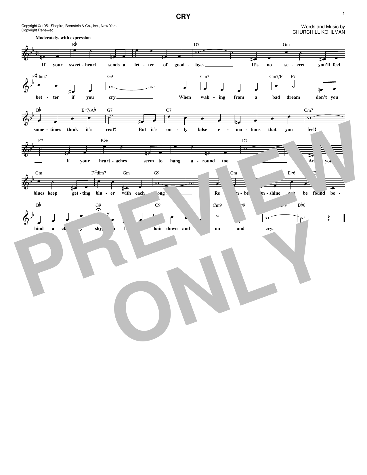 Produktgalerie: Seite 1 von 1 Cry, Churchill Kohlman, Melodieinstrument