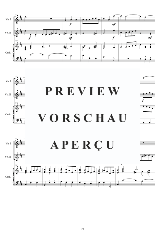 Produktgalerie: Seite 11 von 11 Trio Sonata No.9 in D-Dur Op.1, , 2 Violinen und Cembalo