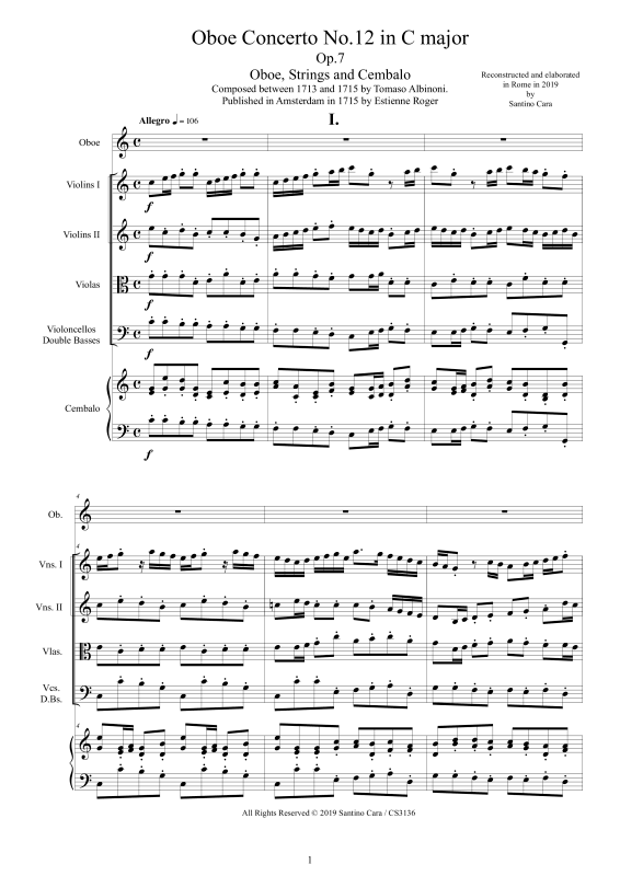 Product picture to: Concerto No.12 in C-Dur Op.7Tomaso Albinoni