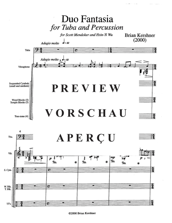 Produktgalerie: Seite 5 von 21 Duo Fantasia , , (Tuba Solo + Percussion)
