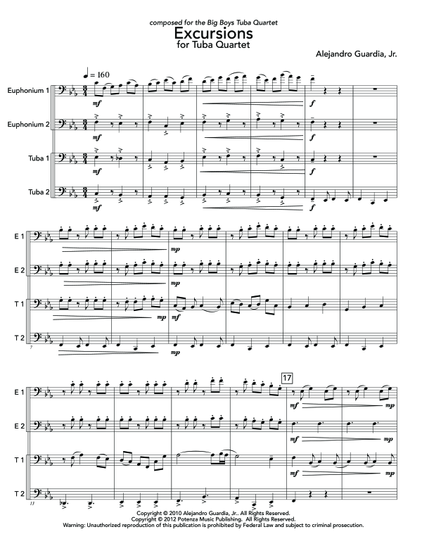 Product gallery: Page 1 of 11 Excursions, , (Tuba Quartett EETT)