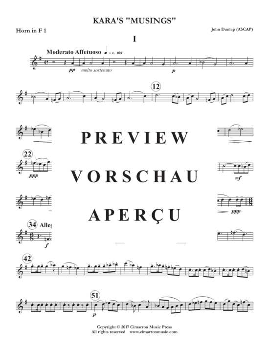 Produktgalerie: Seite 15 von 21 Kara´s Musing´s , , (Horn Quartett)