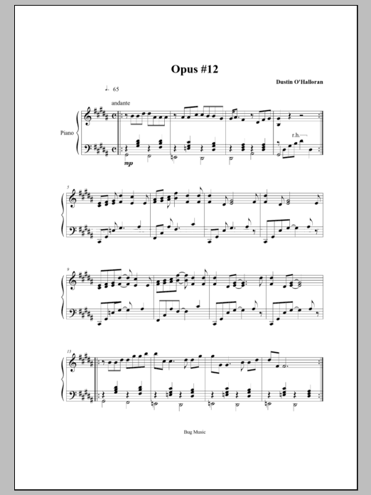 Product gallery: Page 1 of 1 Opus 12, Dustin O'Halloran