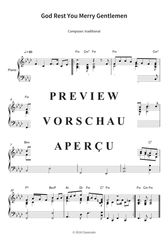 Product gallery: Page 4 of 4 God Rest You Merry Gentlemen , , Piano Solo