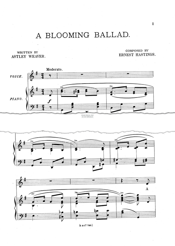 Produktgalerie: Seite 1 von 1 A Blooming Ballad, Ernest Hastings, Gesang, Klavier