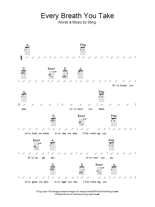 Product picture to:  Every Breath You Take - The Police