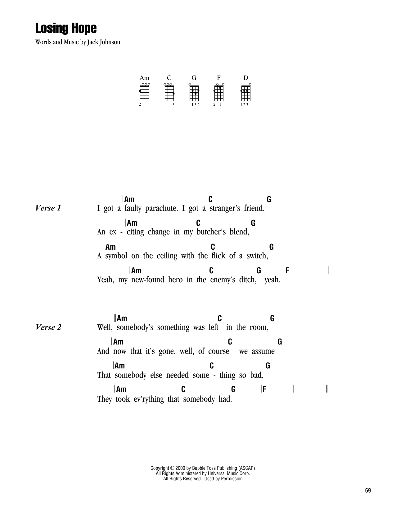 Product gallery: Page 1 of 1 Losing Hope, Jack Johnson