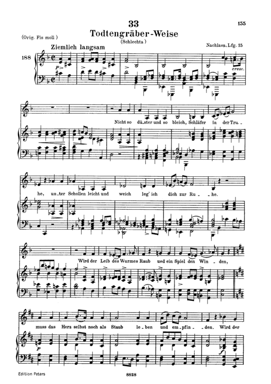 gallery: Todengräber-Weise D.869 , , (Gesang tief + Klavier)