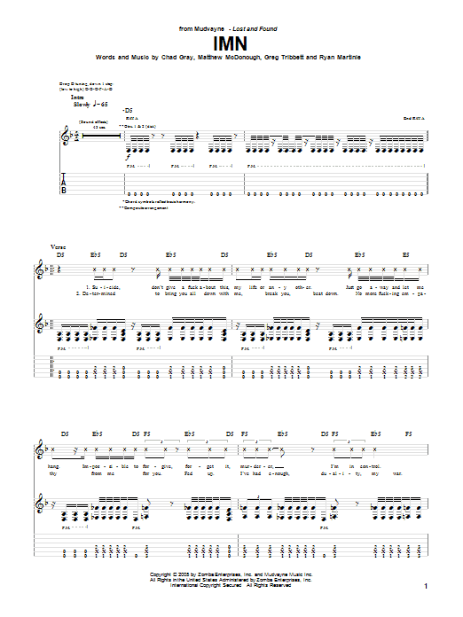 Produktgalerie: Seite 1 von 1 IMN, Mudvayne, Gitarre