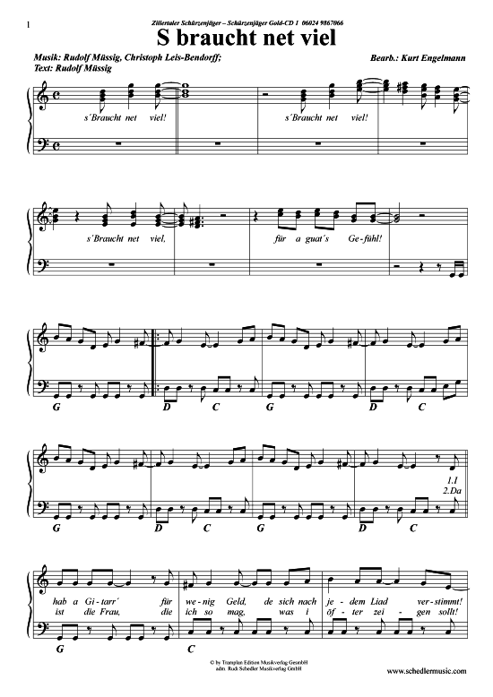 Produktbild zu: S braucht net viel Zillertaler Schürzenjäger