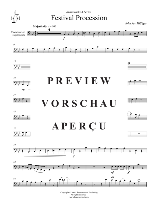 Produktgalerie: Seite 14 von 14 Festival Procession, , (2xTrompete in B, Horn in F, Posaune)