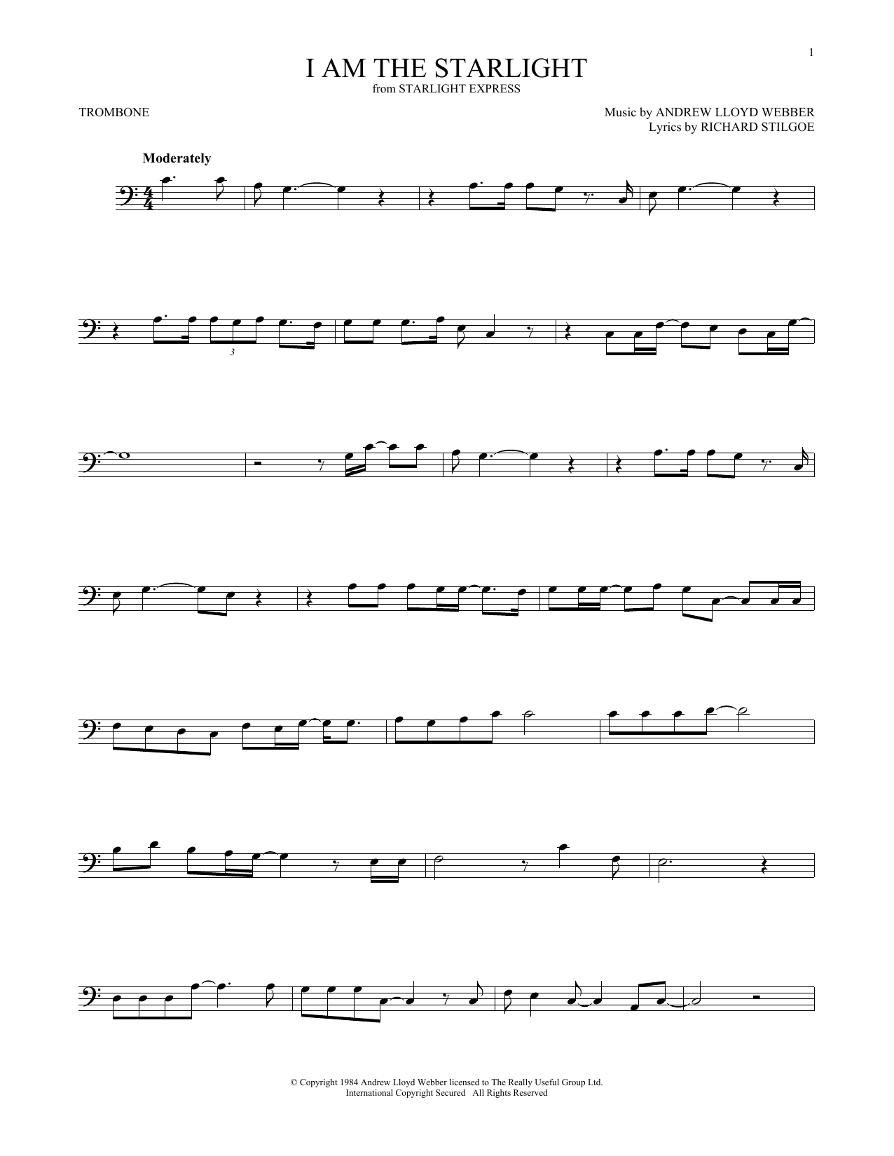 Product gallery: Page 1 of 1 I Am The Starlight, Andrew Lloyd Webber