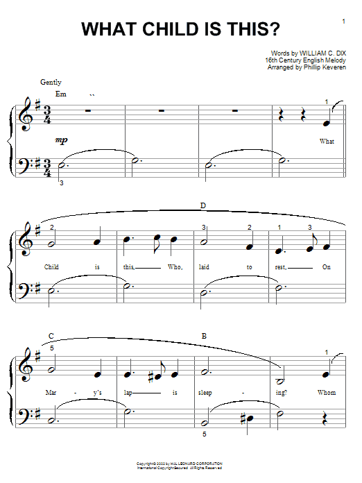 Produktbild zu: What Child Is This? (arr. Phillip Keveren)
