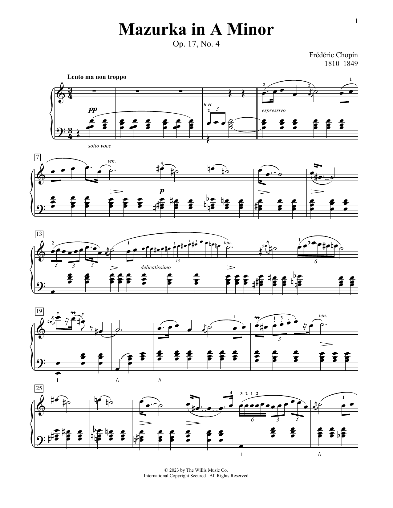 Product picture to: Mazurka, Op. 17, No. 4