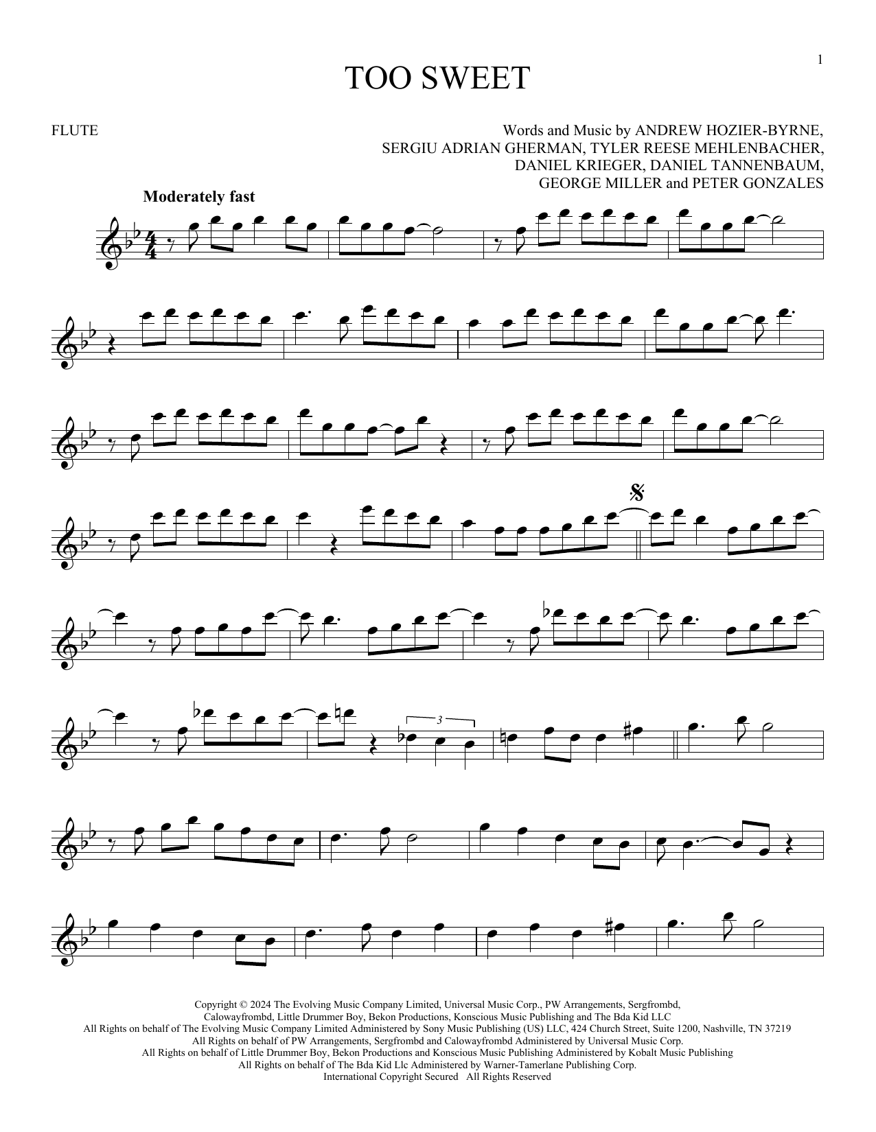 Product gallery: Page 1 of 1 Too Sweet, Hozier