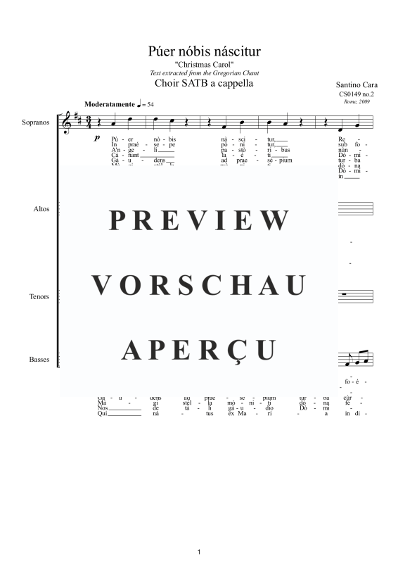 Produktgalerie: Seite 2 von 8 Púer nóbis náscitur, , Gemischter Chor