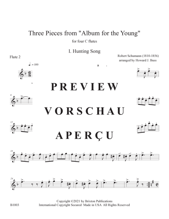 gallery: Three Pieces from Album for the Young , , (4 Flöten in C)