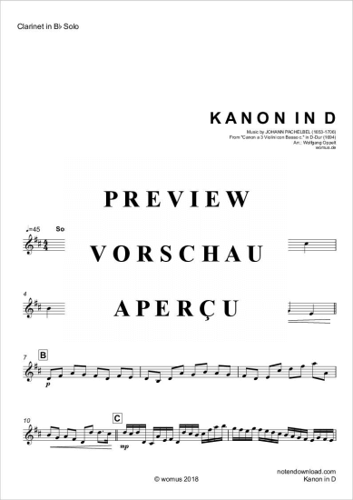 Product gallery: Page 6 of 7 Kanon in D , Leonard Cohen, (clarinet in Bb + organ)