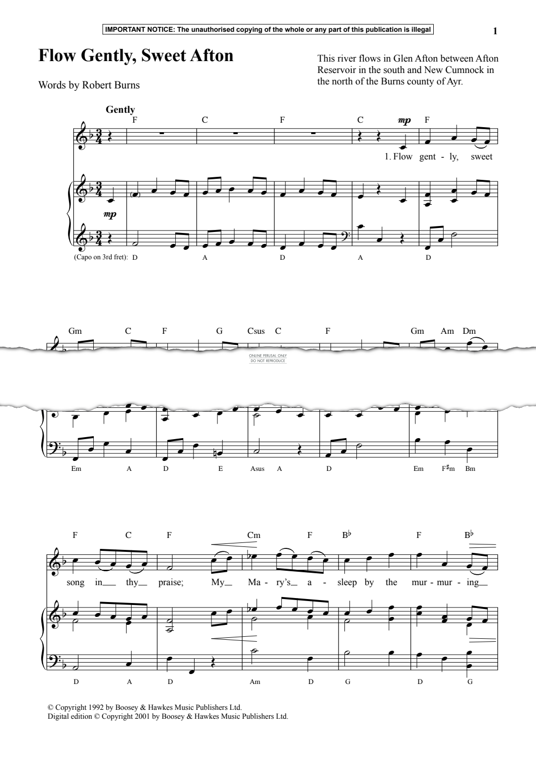 Produktgalerie: Seite 1 von 1 Flow Gently, Sweet Afton, Anon, Gesang, Klavier