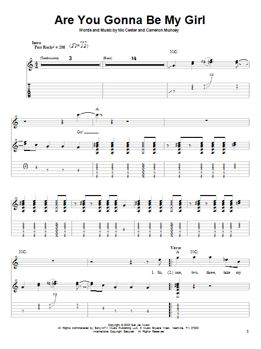 Produktgalerie: Seite 1 von 1 Are You Gonna Be My Girl, Jet, Gitarre