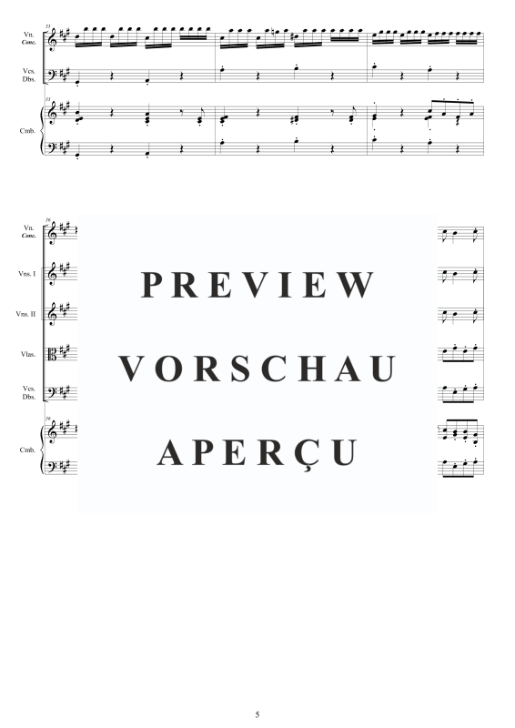 Product gallery: Page 6 of 11 Violin Konzert in A-Dur, , Violin Solo, String Ensemble and Harpsichord Bc