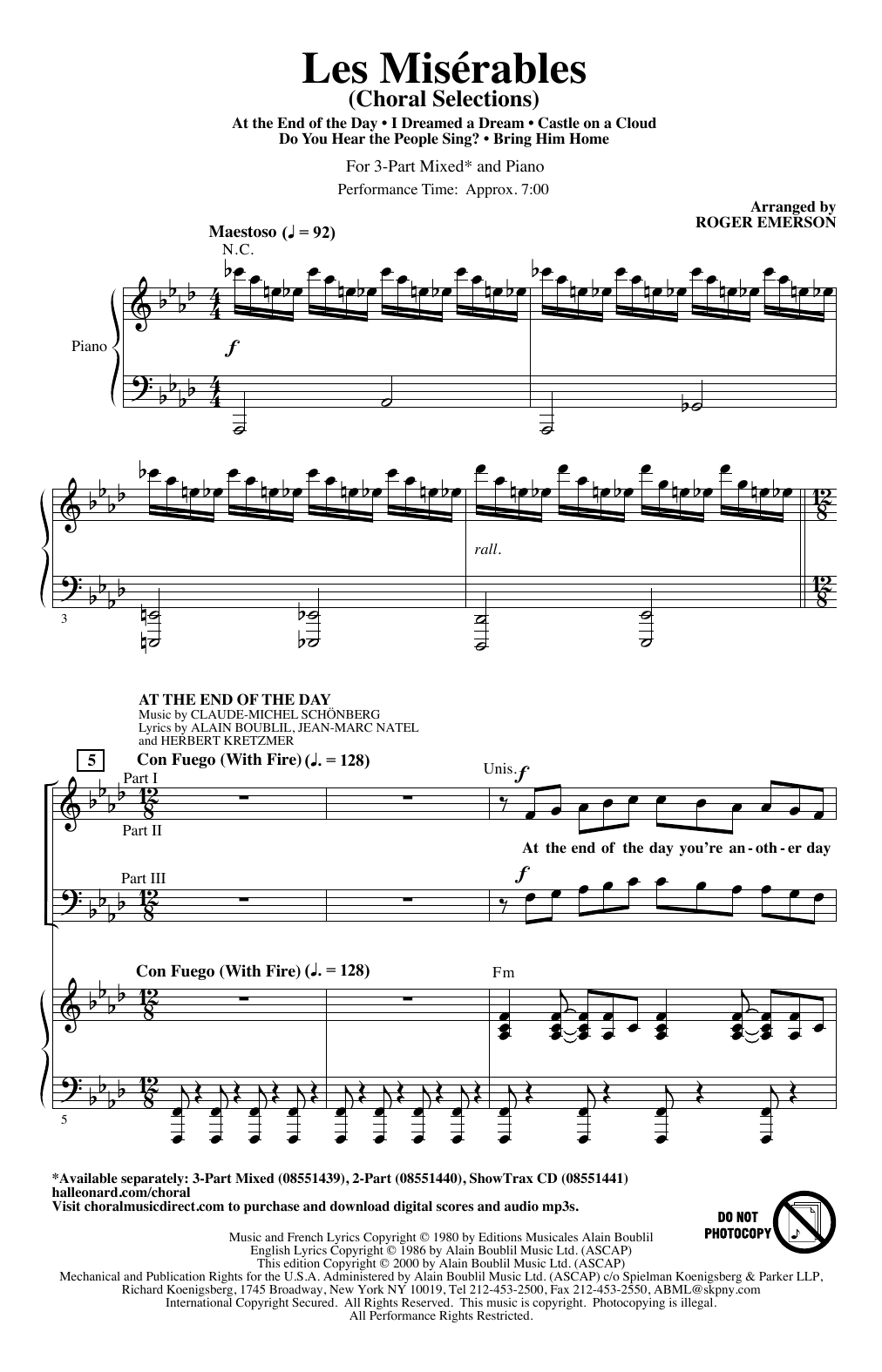 Product picture to: Les Miserables Choral Selections (arr. Roger Emerson)