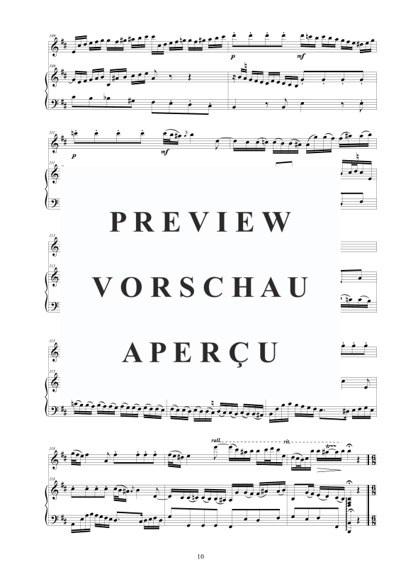 Product gallery: Page 11 of 11 Flöten Sonate Nr. 1 in H-Moll BWV 1030, , Flute and Harpsichord/Piano