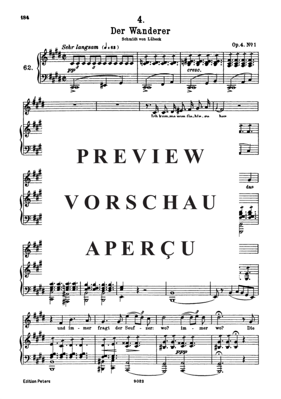 gallery: Der Wanderer D.493 , , (Gesang hoch + Klavier)