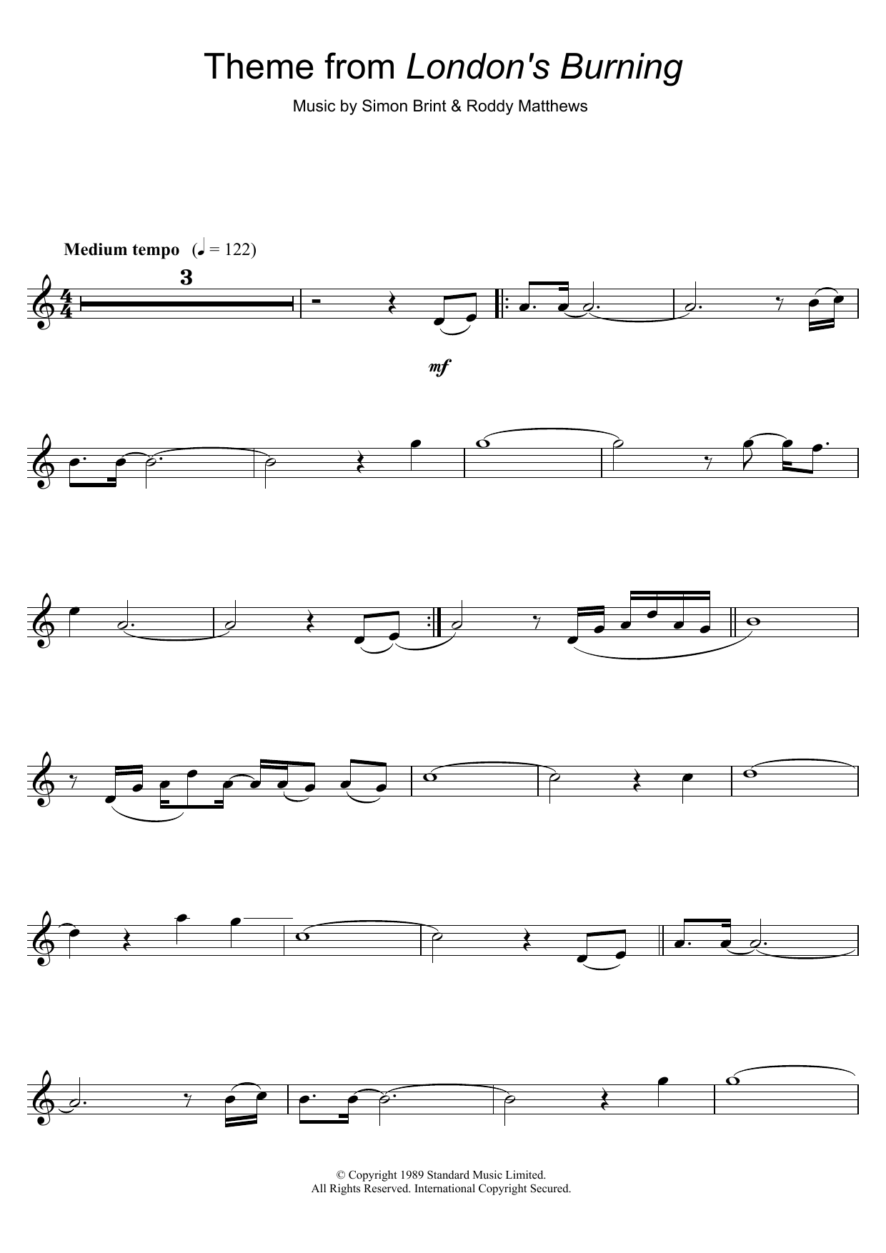 Product gallery: Page 1 of 1 Theme from London's Burning, Simon Brint