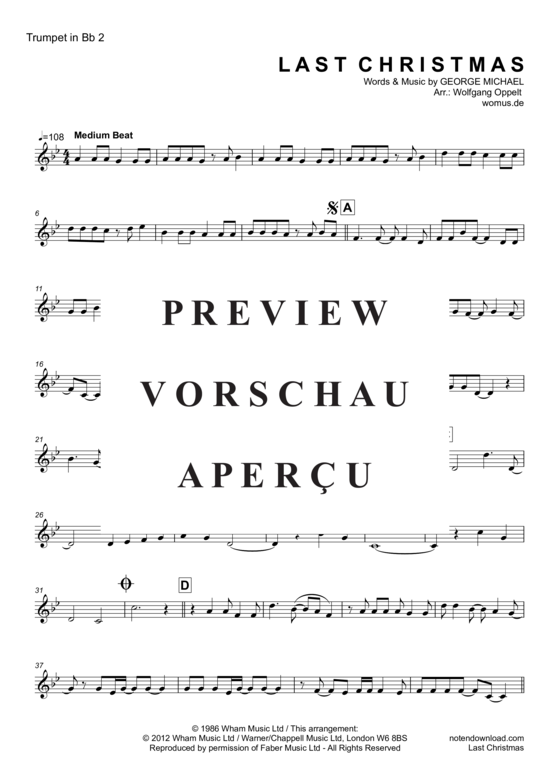 Produktgalerie: Seite 8 von 17 Last Christmas , Michael, George, (Blechbläser Quintett/Ensemble)