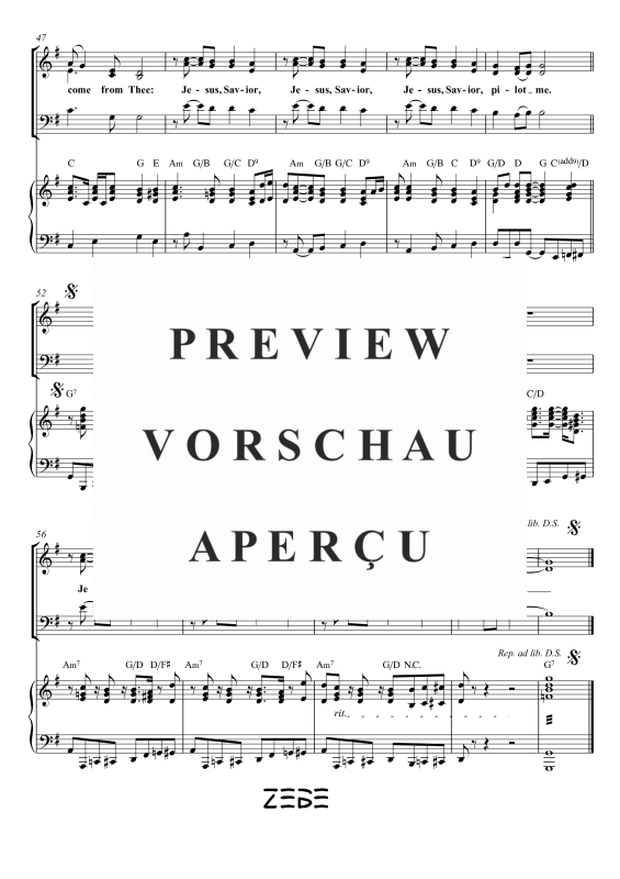 Produktgalerie: Seite 9 von 9 Jesus, Savior, Pilot Me, , Gemischter Chor SAB und Klavier