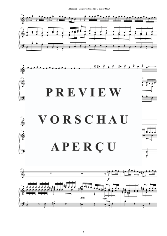 Product gallery: Page 6 of 11 Oboe Concerto No.12 in C-Dur Op.7, , Oboe and Piano/Harpsichord