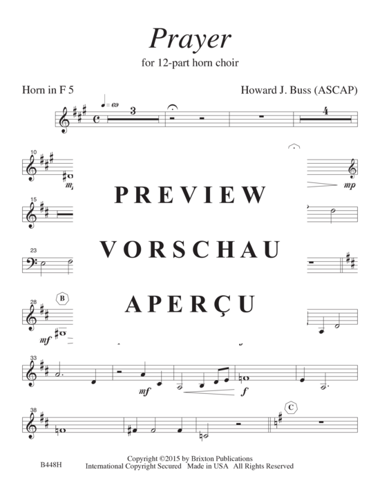 Product gallery: Page 18 of 21 Prayer , , (12-part horn choir)