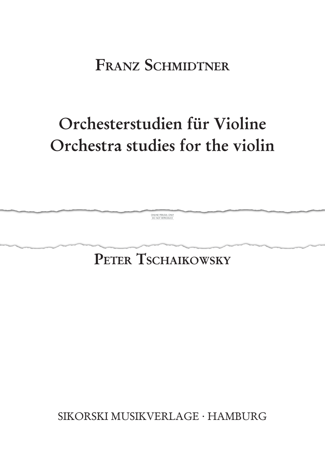 Product picture to: Orchestral Studies for Violin