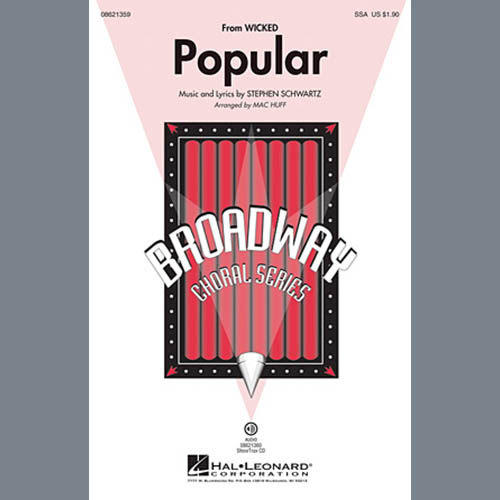 Produktbild zu: Popular (from Wicked) (arr. Mac Huff)