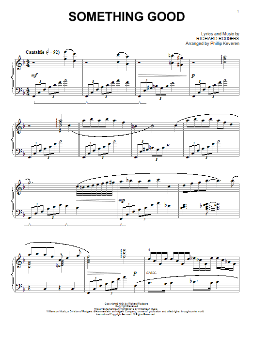 Produktbild zu: Something Good (from The Sound Of Music) (arr. Phillip Keveren)