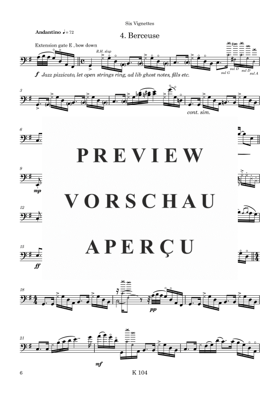 gallery: Six Vignettes for unaccomanied Double Bass, , Double Bass Solo