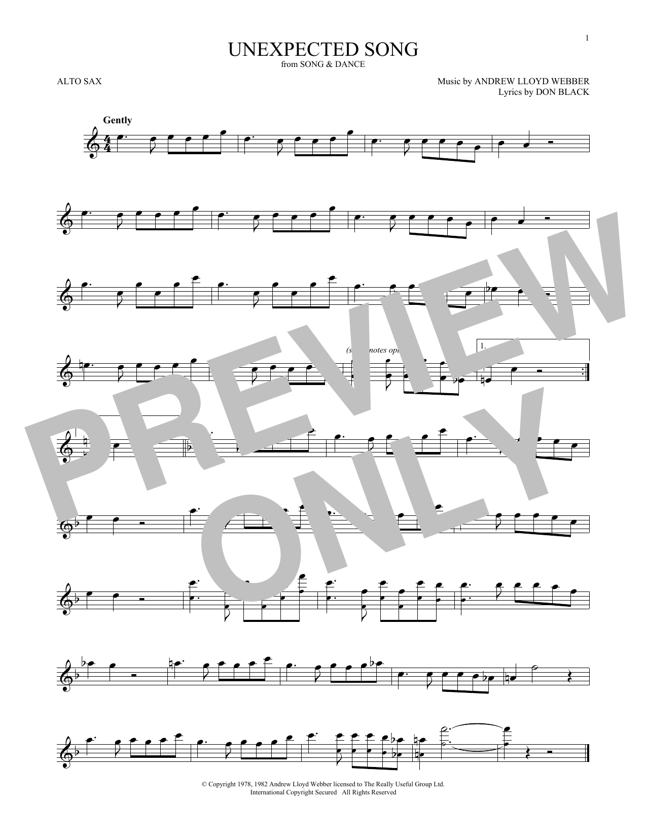 Product gallery: Page 1 of 1 Unexpected Song (from Song & Dance), Bernadette Peters