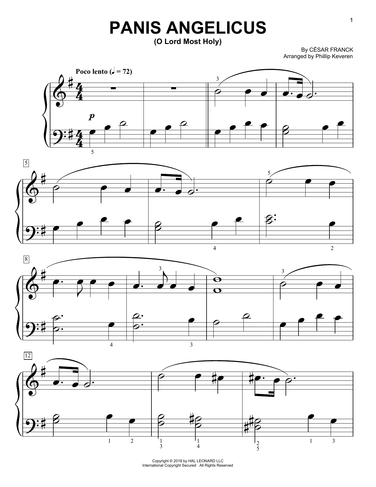Produktbild zu: Panis Angelicus (O Lord Most Holy) (arr. Phillip Keveren)