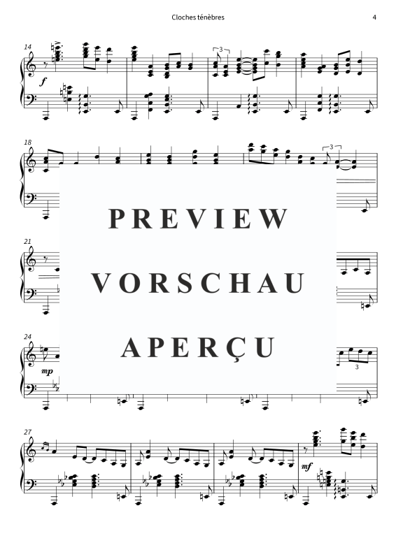 Produktgalerie: Seite 6 von 9 Cloches ténèbres, , Klavier Solo