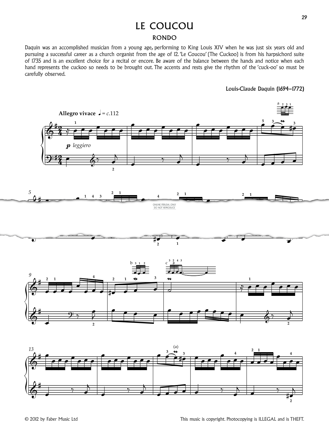 Produktgalerie: Seite 1 von 1 Le Coucou, Louis-Claude Daquin, Klavier