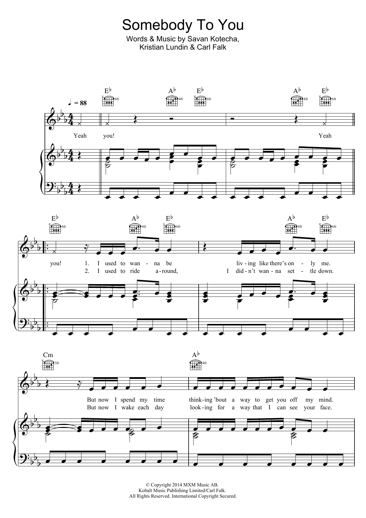 Produktbild zu: Somebody To You (featuring Demi Lovato)