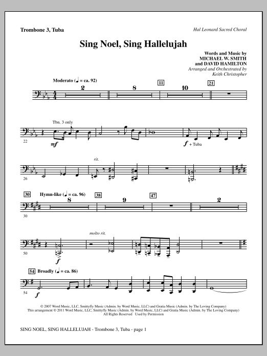 Product picture to: Sing Noel, Sing Hallelujah - Trombone 3/Tuba